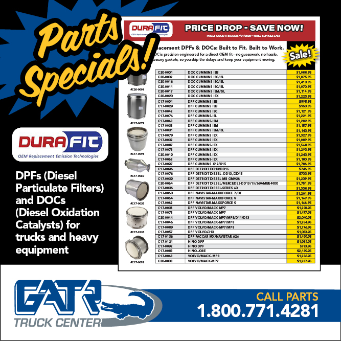 GATR Truck Center Durafit parts specials in Iowa and Minnesota
