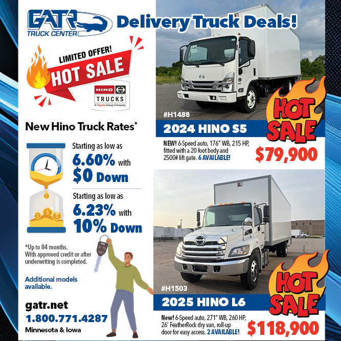 GATR Truck Center Hino Delivery Box Trucks HOT Sale - February 2026